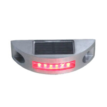 Luz LED de Carretera con Energía Solar, Resistente Al Agua IP68, Luz Reflectante de Suelo, Luz de Advertencia Roja.