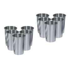 10St Stevige Rvs Multifunctionele Drinkbekers Zilverkleurig Thuis