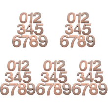 50St Rose Gold Adhesieve Huisnummers Modern Voor Buitenhuis En Kantoor