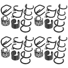 24St Modieuze Metalen Ear Cuffs Vrouwen Non Piercing Zwart