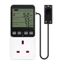 Humidity Controller Outlet 230V 13A Digital Thermostat Heating Cooling Regulator Outlet UK Plug