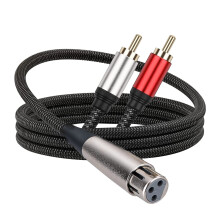 Cavo adattatore splitter audio da XLR femmina a RCA (2 m)