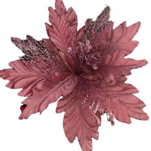 Encantadora decoração de Natal com cabeça de flor para pendurar: perfeita para o espírito natalino.