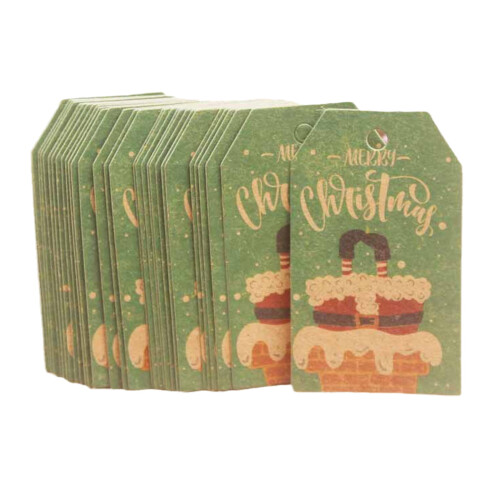 Christmas Gift Tags Kraft Paper 100 per Set