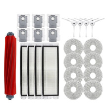 Toepasselijke Accessoires voor de P10 Qrevo Robotveegmachine: Hoofdborstel, Filter, Zijborstel, Stofzak en Doek