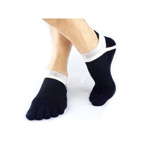 Κάλτσες Dragonus Men Five Toe Socks από Βαμβάκι, Στερεές Αθλητικές Κάλτσες για Τρέξιμο με