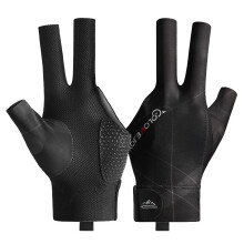 1 par de guantes elásticos de 3 dedos para billar, carambola, pool y snooker - Se usan en la mano izquierda.