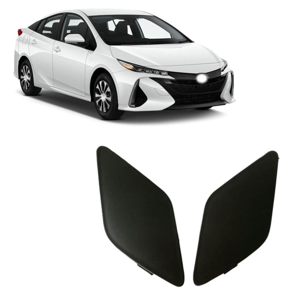 1 Pair Front Side Bumper Tow Hook Eye Cap Cover For Toyota Prius Prime 2017-2020 9193271125655