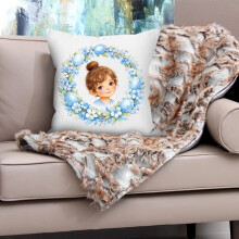 Easter Pillow Cover 15.7", Farmhouse Square Decorative Throw Pillow Case for Sofa, Bed, Chair – Compatible with Easter Decor