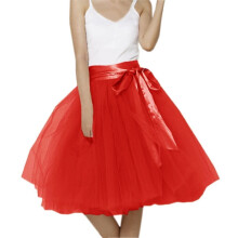 Dames korte tutu tule rok met ceintuur zwart maat M PC06