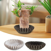 Small Ruffled Ceramic Bowl - Food-Safe, Dishwasher-Safe, Vibrant Glaze, Brown, 5.9x1.9in