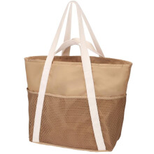 Waterdichte Strandtas met Ritssluiting, Zanddichte Strandtas voor Dames, Handbagage voor Zwemcruise Bruin