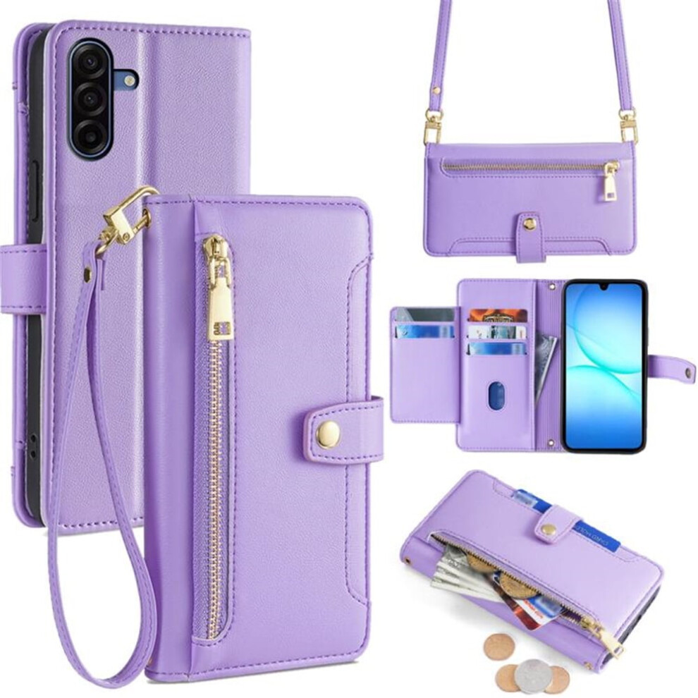 Leather Wallet Case For Samsung Galaxy S25 5G 6.2" Purple 9122141683049
