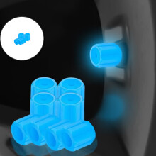 4 Pcs Glow in The Dark Tire Valve Caps, Universal Tire Caps for Cars, Trucks Motorcycles SUV and Bikes Accessories