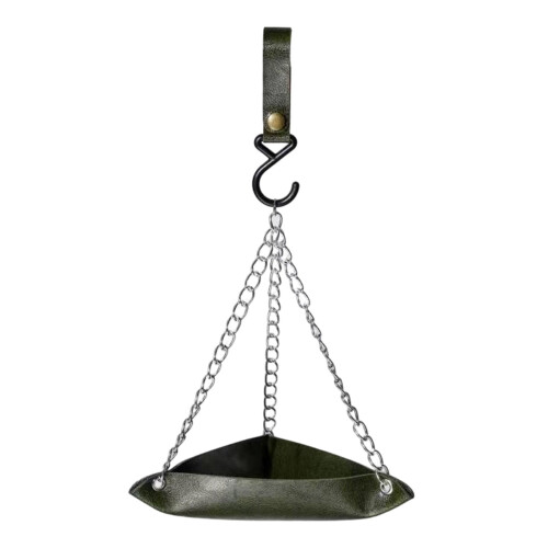 Springtime-shaped hanging bird feeder green durable