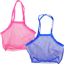 2pcs Large Mesh Beach Bags Seashell Mesh Bags Breathable Sea Shell Bags