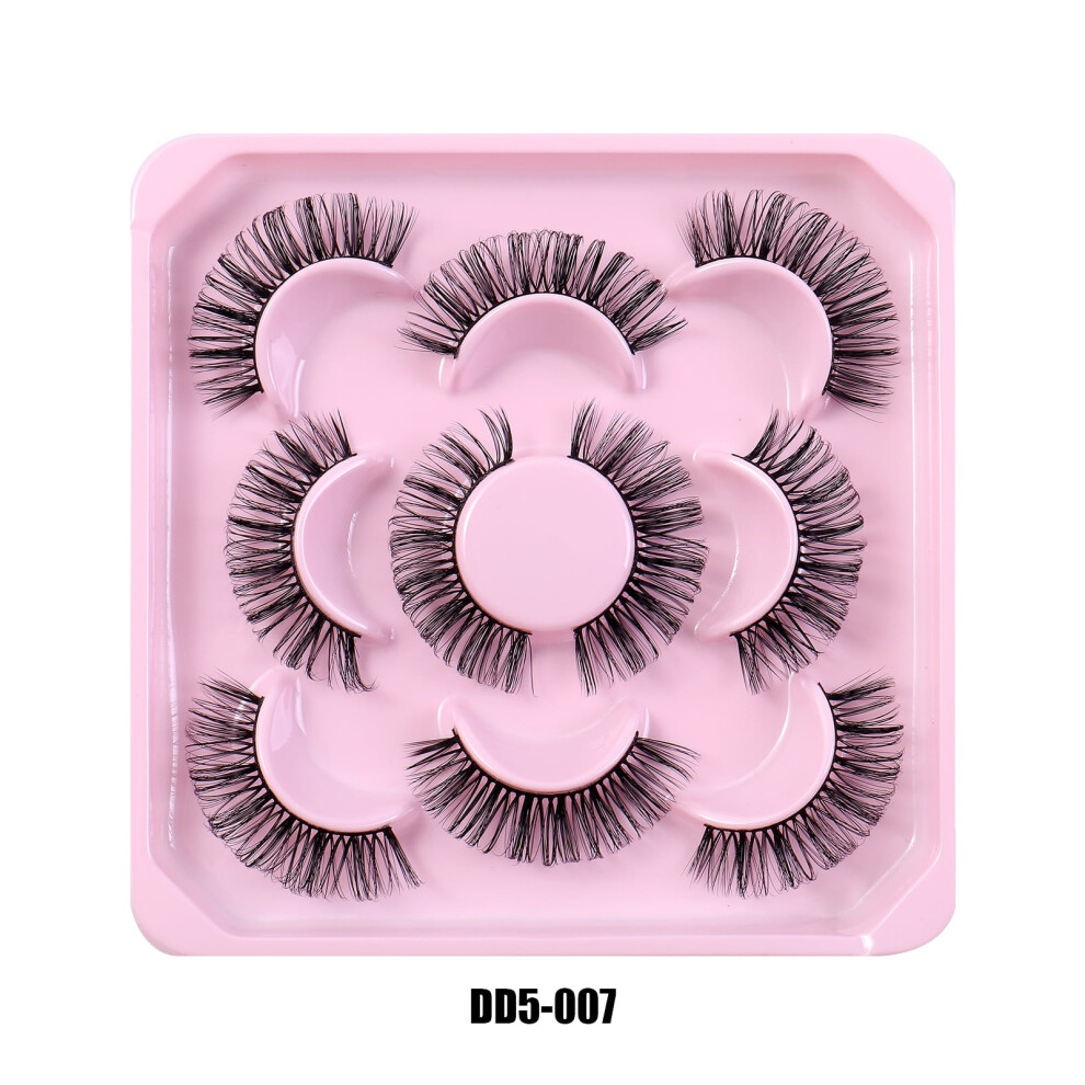 Russian Curl D-Curve False Eyelashes 5 Pairs