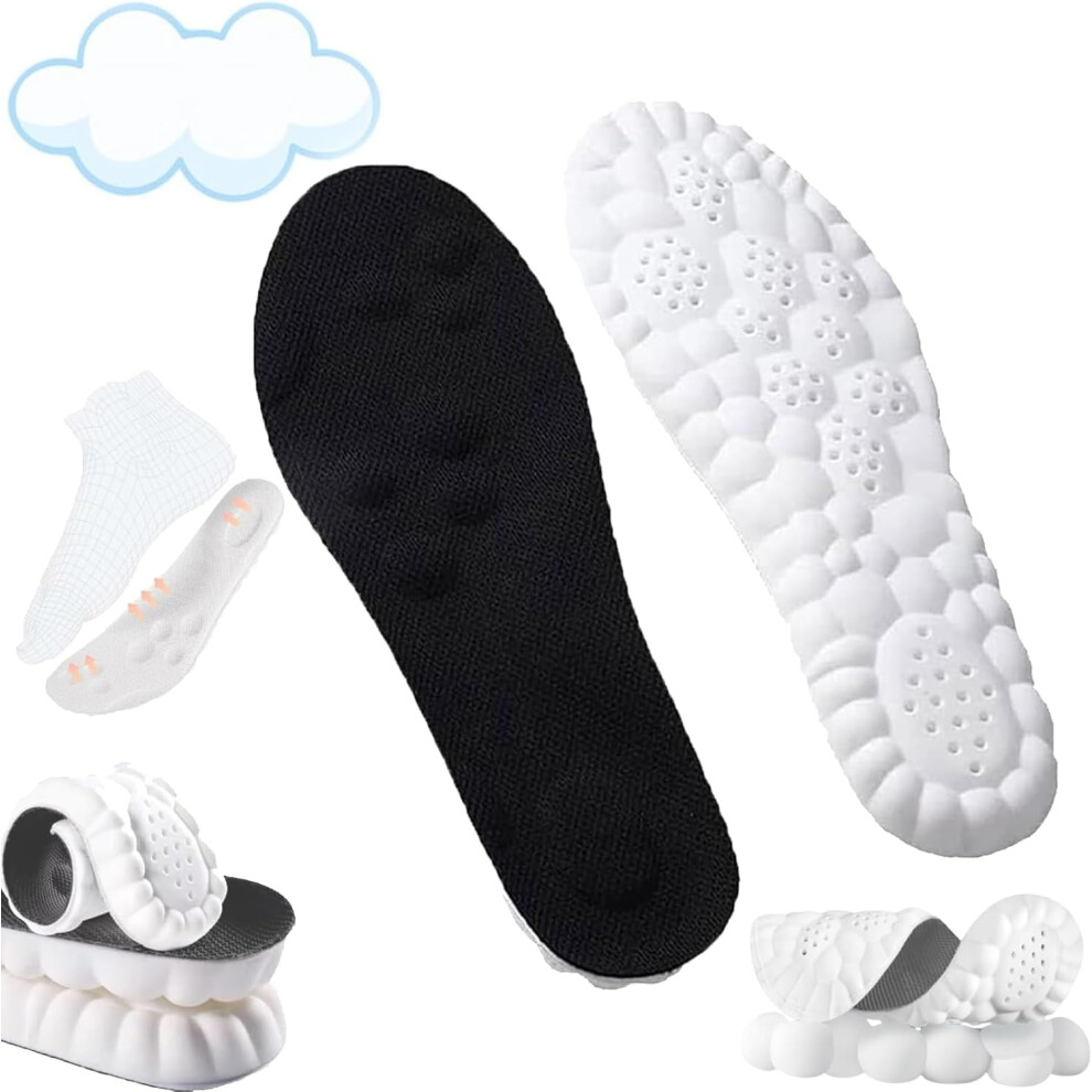 4D Shoe Cloud Insoles for Men & Women â Super Soft Memory Foam Arch Support, Shock Absorption, Anti-Fatigue, Plantar Fasciitis Relief, Running â