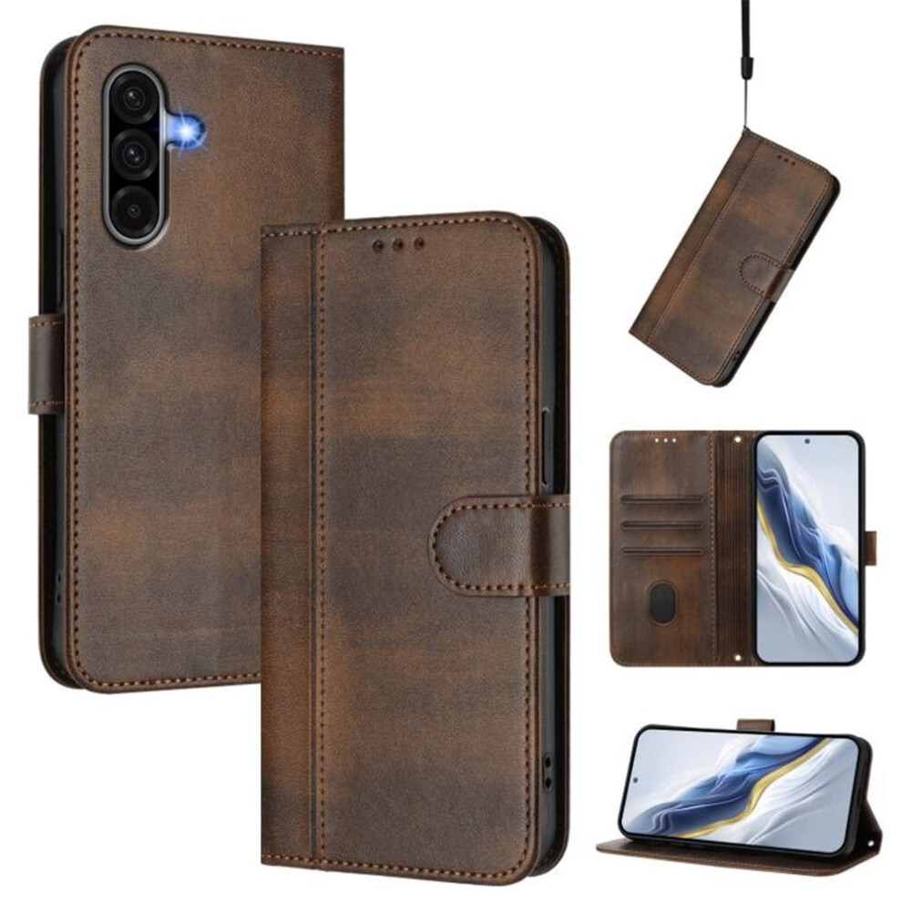 Samsung Galaxy A36 5G A56 5G Wallet Flip Case Brown 975221431509