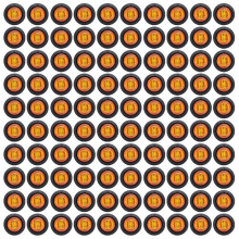 100 Pcs 3/4 Inch Small Round Amber Side Lights for Trailer Truck SUV ATV RV Bus Signal Lamps Universal 12V