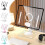 Acrylic Tablet Stand with 360 Rotating Base, Foldable & Adjustable Height, Liftable, Compatible with iPad & Notebook 1