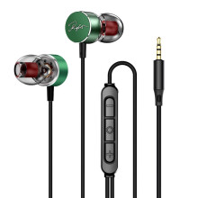 Wired Earbuds with Mic, 10mm PU Driver for Deep Bass & Clear Vocals, Noise-Isolating, 3-Button Remote — Compatible with Smartphone, Tablet, Laptop