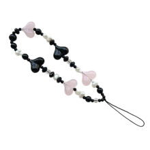 Acrylic Beaded Phone Strap Cellphone Case Lanyard Easy Carrying Mobile Phone Chain Strap for Men Women Children Wallets Phone B