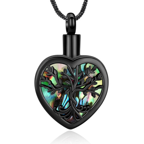 Tree of Life Necklace Abalone Shell Pendant