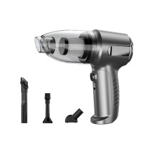 Handheld Car Vacuum Cleaner - Cordless 6000Pa Rechargeable Dust Buster with Multi-Nozzles, Compatible with Car/Home/Office - Silver