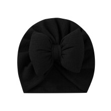 Baby Knitted Hairbands Solid Color Bow Flower Girls Hairbands Black Free Size