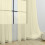 Solid Color Semi-Sheer Curtains – Double-String Polyester Rod Pocket Curtain Panels, Beige 1