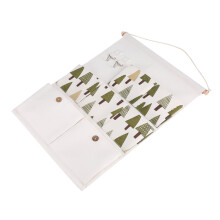 Waterproof Canvas Storage Bin With Stiff Hanging, Linen Cotton Fabric Banners For Holiday Decor, Collapsible Storage Bins With Handles, Christmas