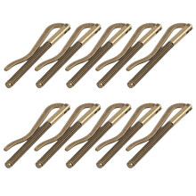 Feder-Geldscheinklammer, Ultradünne Geldbörse mit Streifen, DIY-Lederhandwerk, Geldscheinklammer-Zubehör, Bronze