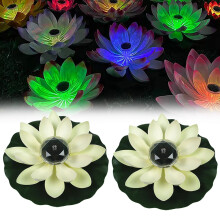 Halloween Led Light! HZHGAV Solar Powered Led Flower Light Floating Pond Garden Pool Lamp Lighting Lamp Christmas Thanksgiving Popular Pick