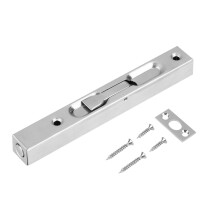 Flush Bolt Door Locks, Concealed Slide Bolt Lock for French Doors, Stainless Steel Security Locks for Enhanced Security on Wood Doors, 6Inch Easy
