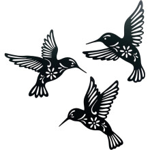 Pochoirs réutilisables en Mylar, décoration murale oiseau en métal pour intérieur et extérieur, fabrication artisanale, ensemble de 3 pièces