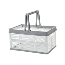 Organizador plegable versátil, contenedor de almacenamiento duradero y ligero con ventilación, cesta de la compra plegable para uso interior y