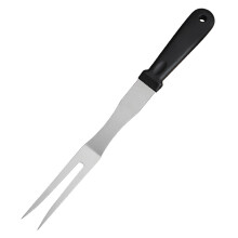 Skridsikker grillgaffel, ergonomisk håndtag. Kødgaffel til indendørs og udendørs madlavning, rustfrit stål med opvaskemaskinesikkert design,
