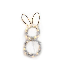 Ornament decorativ de iepure, coroană de iepuraș de Paște cu iepurași naturali de viță de vie pentru consumabile de petrecere de nuntă, decor