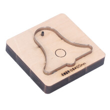 Leather Die Bell Pendant Alloy Wood 10.5x11x2.3 cm