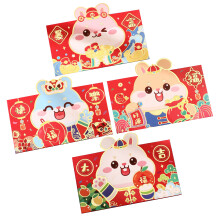 Sobres de papel rojo de alta calidad, elegantes sobres rojos para el Año Nuevo Chino, sobres rojos Hong Bao para la buena suerte.