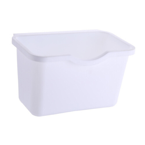 Large Capacity White Uncovered Hanging Trash Can for Kitchen & Bathroom 2