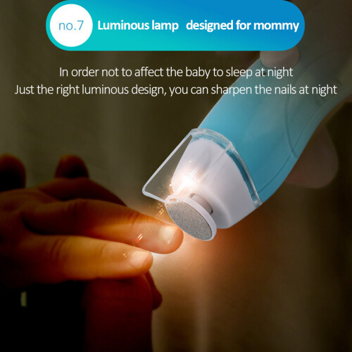 Ψαλίδι νυχιών Whisper Quiet Baby με μπροστινό φως LED και ρυθμιζόμενο έλεγχο ταχύτητας, 2