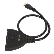 HDMI-Switch 4K 60Hz 3-in-1-Out bidirektional ABS-Tastenschalter