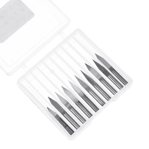 V-Shaped Cutting Edge CNC Router Bits Corrosion Resistant Triangular V-Bit Carving Tools High Hardness Engraving Tool For ER11Collet Compatibility 1