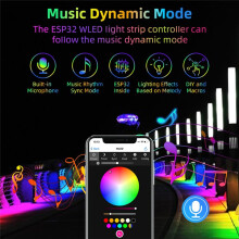 ESP32 Dual-Channel WLED Controller 5-24V WiFi RGB LED Strip Controller 12A Max 800 ICs EU Certified GPIO16 2.4G
