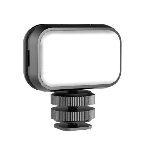 Multi-Mount Compatibility LED Video Light Rechargeable Battery Adjustable Brightness Color Temperature Adjustable Wide Beam Angle Compact and 1