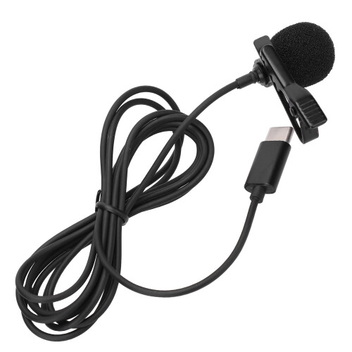 Plug And Play Lapel Microphone For Type C Interface Anti Interference Noise Reduction Full HD Audio Recording Compact Portable Design Suitable 1