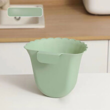 Flower-Shaped Kitchen Trash Bin Green 7.87x6.5x6.5 in