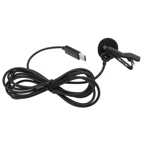 Plug And Play Lapel Microphone For Type C Interface Anti Interference Noise Reduction Full HD Audio Recording Compact Portable Design Suitable 1